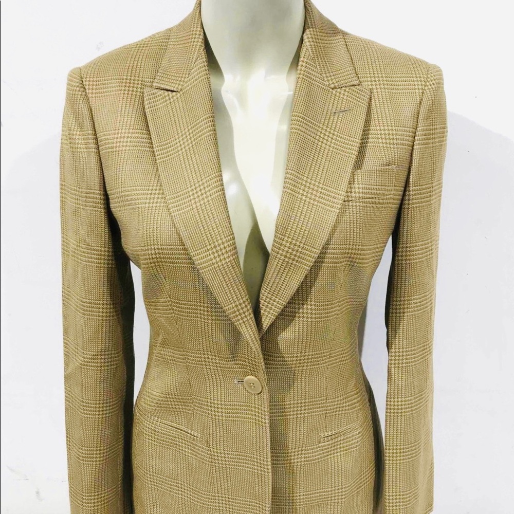GIORGIO ARMANI CLASSICO SILK BLEND TWEED BLAZER WOMEN Size 38